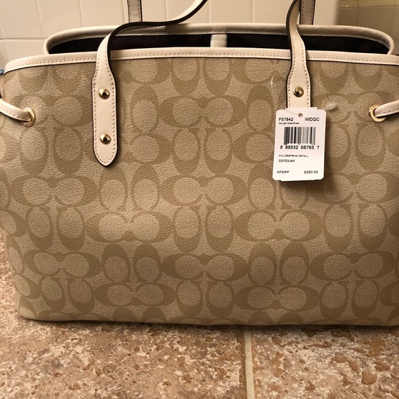 NWT Authentic Coach Carryall Purse - Picture 2 of 5